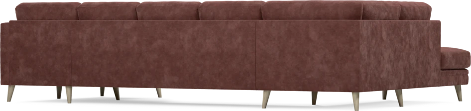 Eden - 3-sits soffa med divan vänster och schäslong höger - Röd