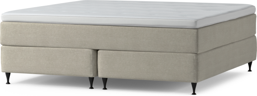 Delux Dream - Kontinentalsäng, dubbelsäng med bäddmadrass och sängben - Beige