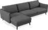 Madison Lux - 3-sits soffa med schäslong vänster - Grå