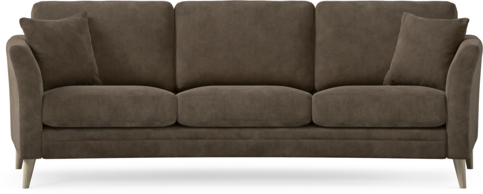 Eden - 3-sits soffa svängd - Brun