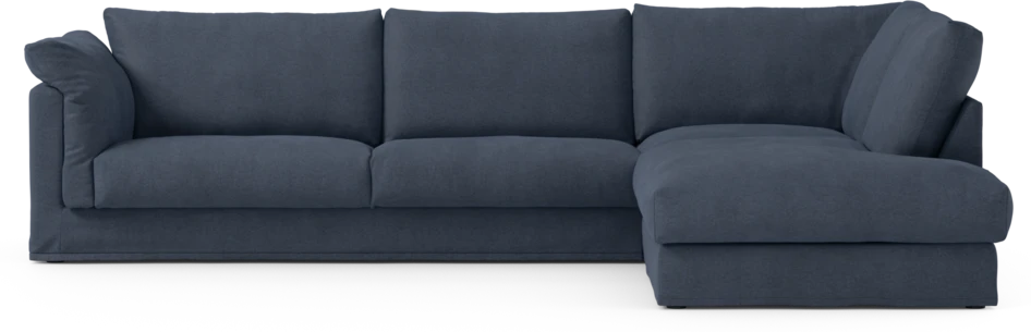 Cherrie Klädsel - Klädsel till 3-sits soffa med divan höger - Blå