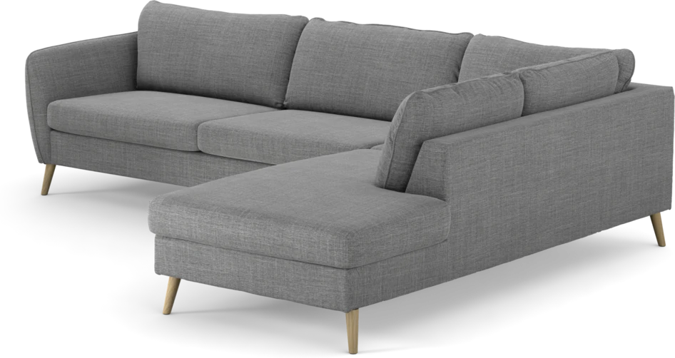 County - 2,5-sits soffa med divan höger - Grå