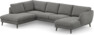 Madison Lux - 2-sits soffa med divan vänster och schäslong höger - Grå
