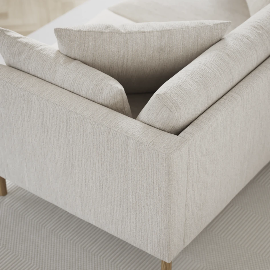 Harper - 3-sits soffa, hel dyna - Vit