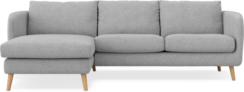 Madison Lux - 2-sits soffa med schäslong vänster - Grå