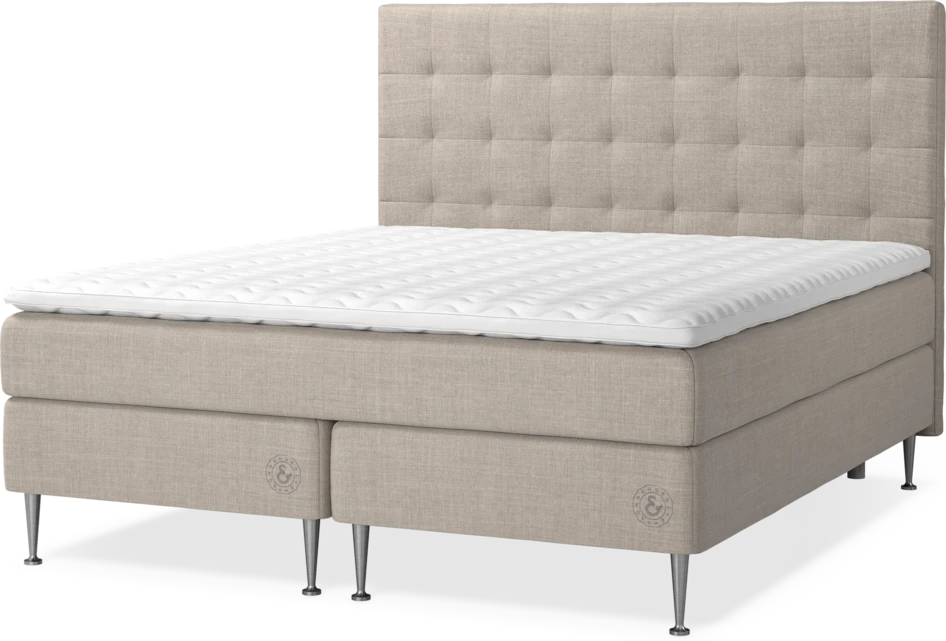 Saltskär Comfort - Kontinentalsäng, dubbelsäng med bäddmadrass Saltskär Comfort, sängben och Bris sänggavel