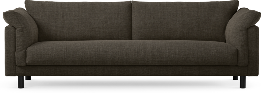 Cherrie - 4-sits soffa, hel dyna, fast klädsel - Brun