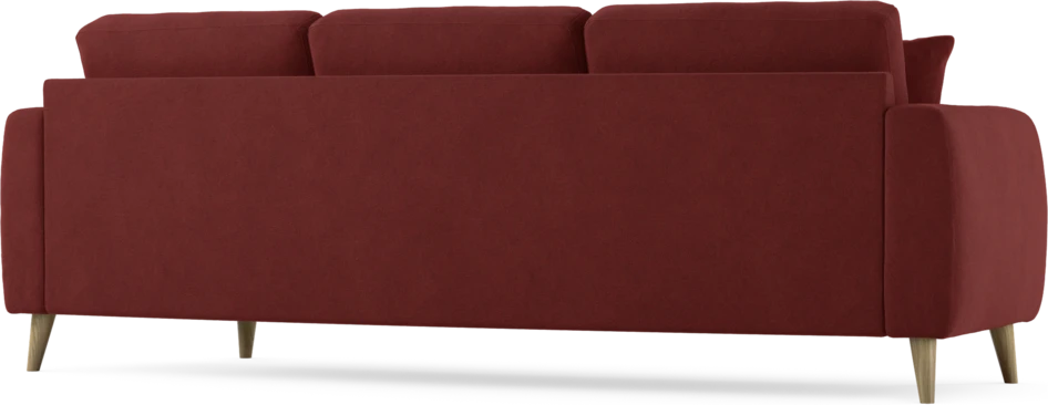 Eden - 3-sits soffa svängd - Röd