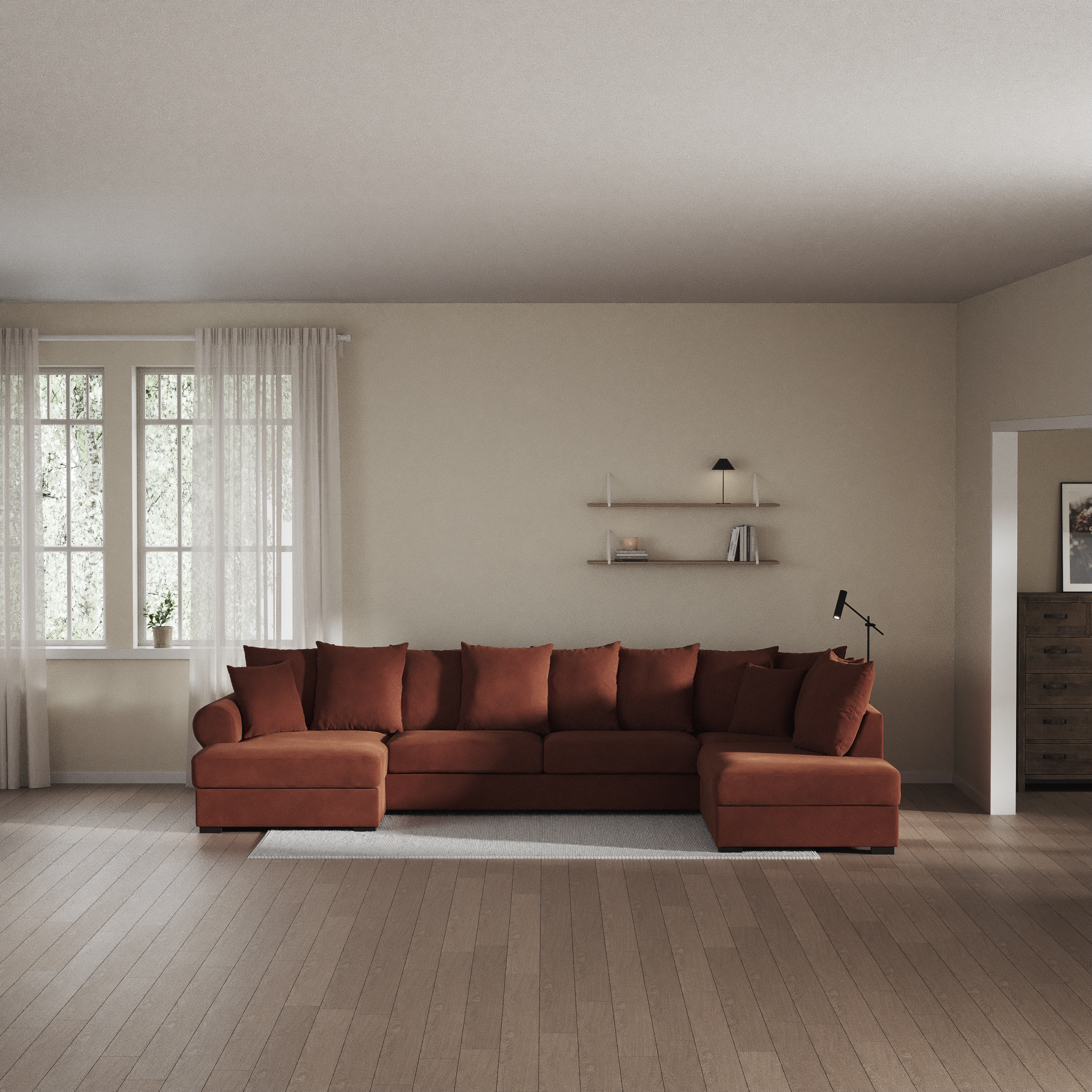 Town - 3-sits soffa med divan höger och schäslong vänster - inspiration