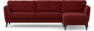 Bridge - 3-sits soffa med schäslong höger - Röd