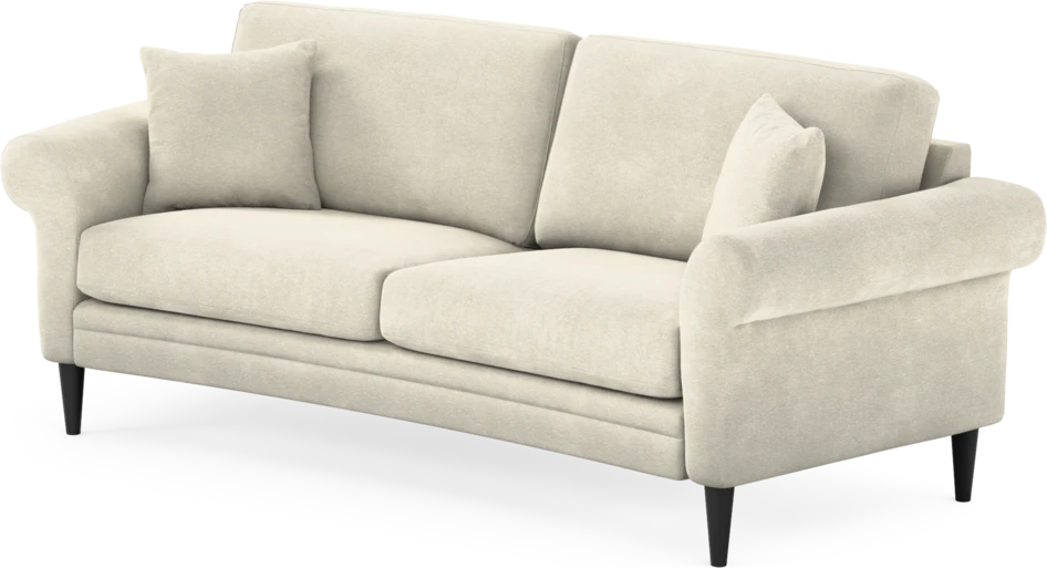 Eden - 2,5-sits soffa svängd - Vit