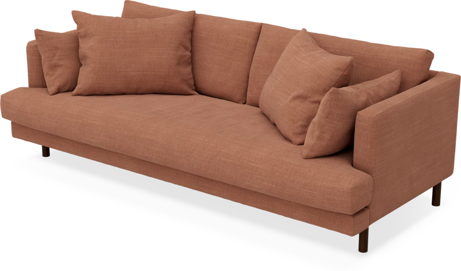 Harper - 3-sits soffa, hel dyna - Orange