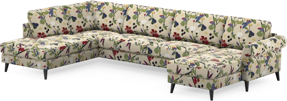 Bridge - 3-sits soffa med divan vänster och schäslong höger - Flerfärgad