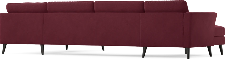 Bridge - 3-sits soffa med schäslong vänster och divan höger - Röd