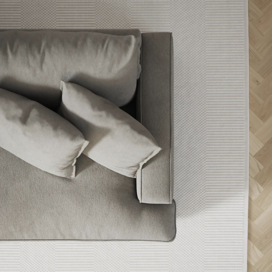 Mila - 3-sits soffa med divan höger - Grå