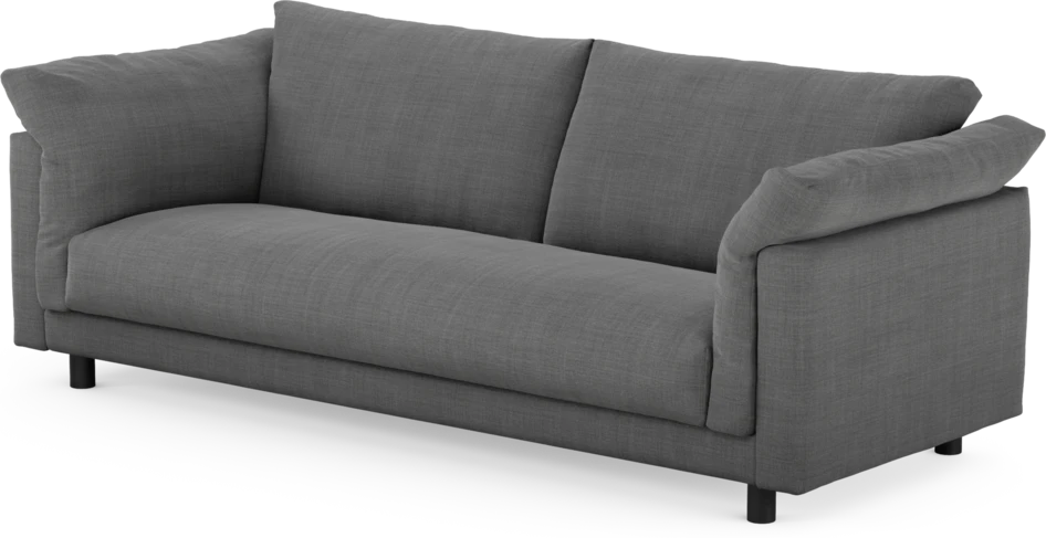 Cherrie - 3-sits soffa, hel dyna, fast klädsel - Grå