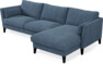 Winston - 3-sits soffa med schäslong, vändbar - Blå
