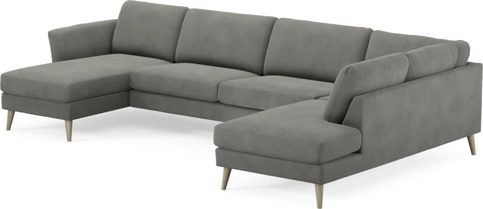 Bridge - 3-sits soffa med schäslong vänster och divan höger - Grå
