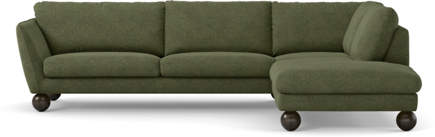Madison Lux - 3-sits soffa med divan höger - Grön