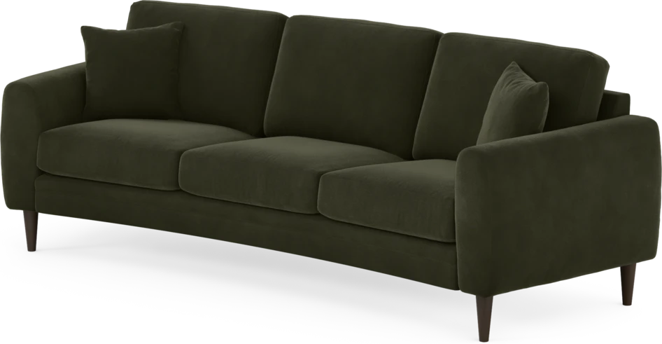 Eden - 3-sits soffa svängd - Grön
