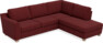 Friday - 2,5-sits soffa med divan höger - Rosa