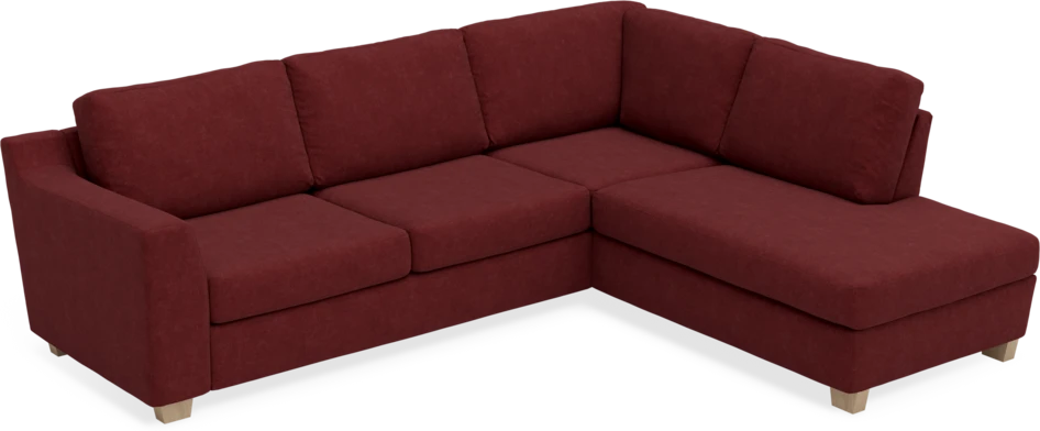 Friday - 2,5-sits soffa med divan höger - Rosa
