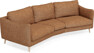 Madison - 3-sits soffa svängd, 90 cm - Orange