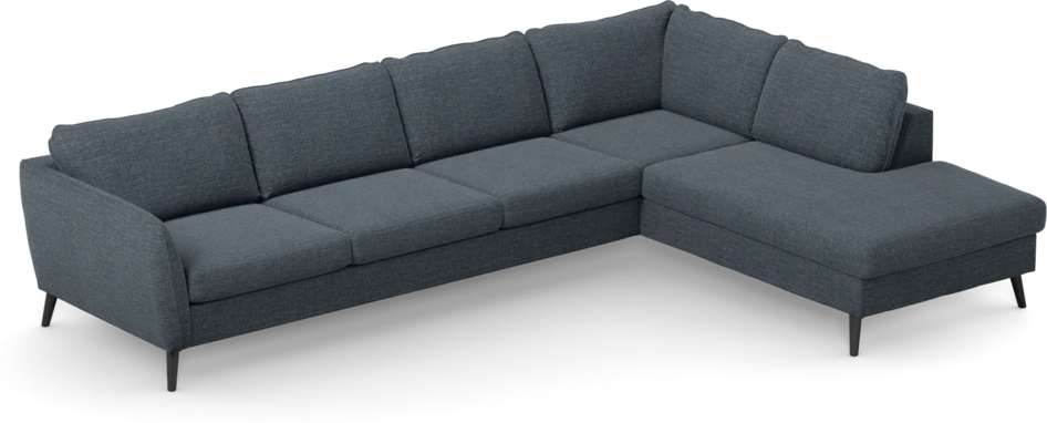 County - 3-sits soffa med divan höger - Blå