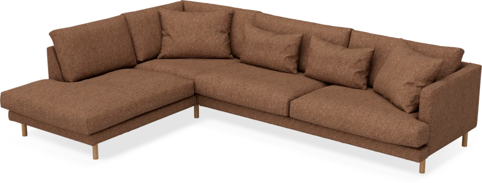 Harper - 3-sits soffa med divan vänster - Orange