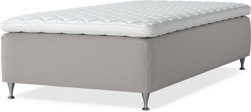 Delux Dream - Ramsäng, enkelsäng med bäddmadrass - Grå
