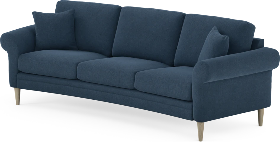 Eden - 3-sits soffa svängd - Blå