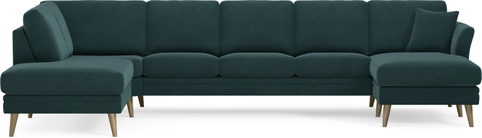 Eden - 3-sits soffa med divan vänster och schäslong höger - Blå