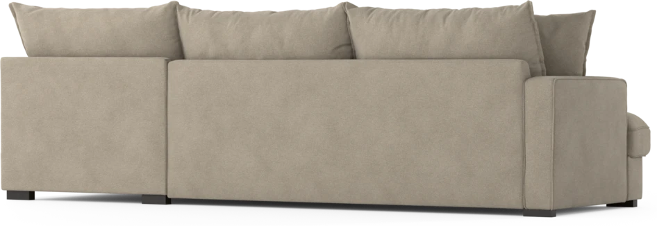 Mila - 3-sits soffa med divan höger, hel dyna - Beige
