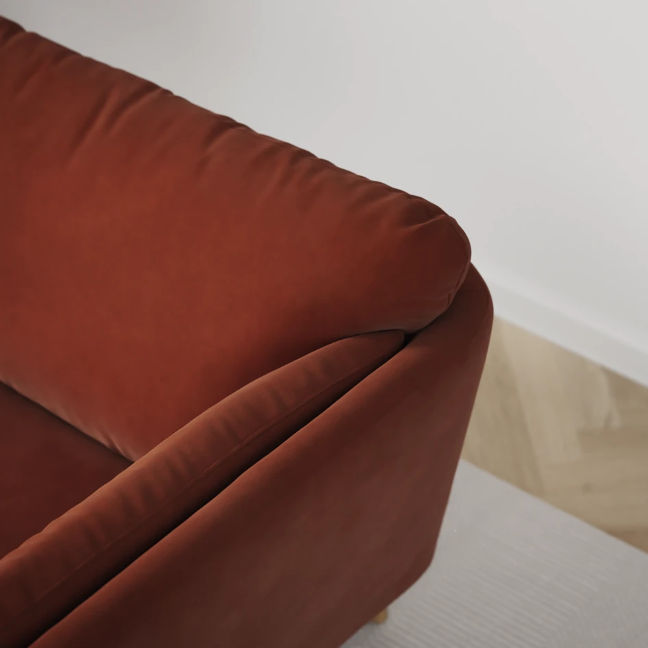Madison Klädsel - Klädsel till 2-sits soffa - Röd