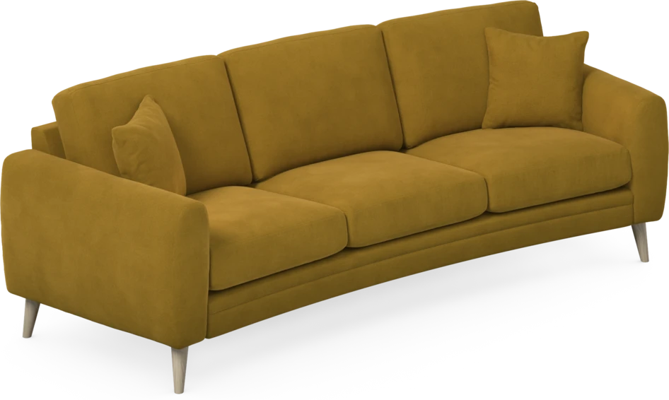 Eden - 3-sits soffa svängd - Gul