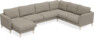 Bridge - Hörnsoffa, 3+2-sits med schäslong vänster - Beige