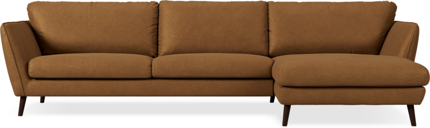 Madison Lux - 3-sits soffa med schäslong höger - Brun