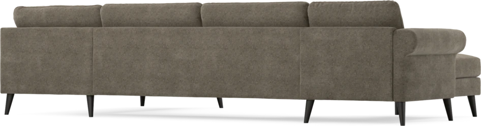 Bridge - 3-sits soffa med schäslong vänster och divan höger - Brun