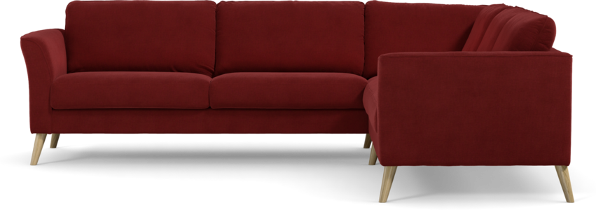 Bridge - Hörnsoffa, 3+2-sits - Röd