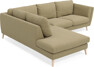 Madison - 2-sits soffa med divan vänster - Gul