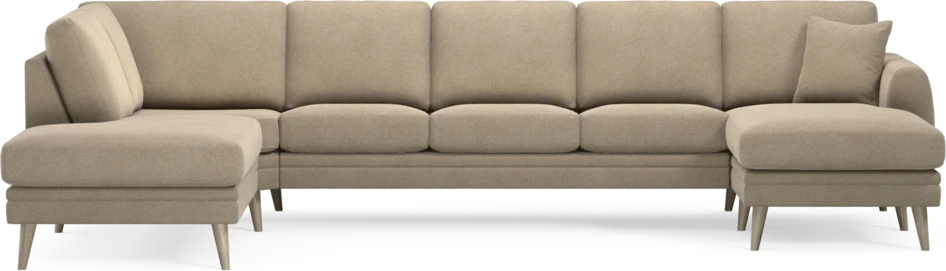 Eden - 3-sits soffa med divan vänster och schäslong höger - Beige