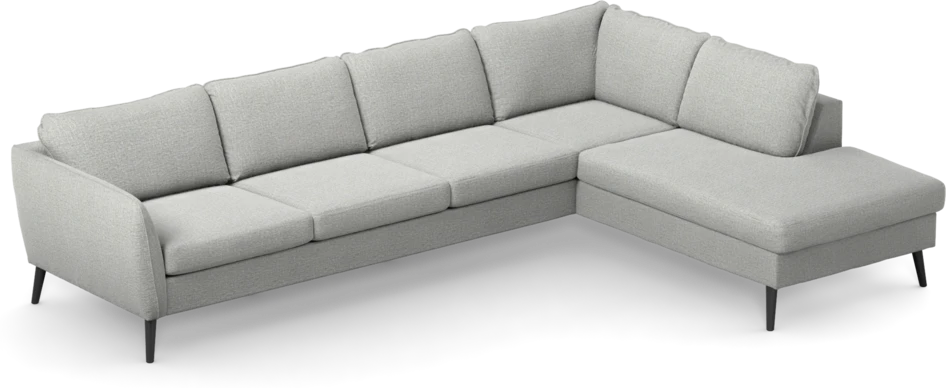 County - 3-sits soffa med divan höger - Grå