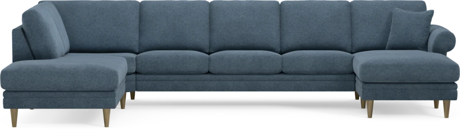 Eden - 3-sits soffa med divan vänster och schäslong höger - Blå