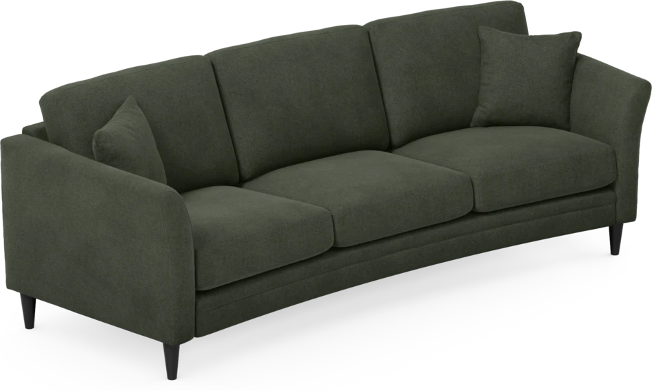 Eden - 3-sits soffa svängd - Grön