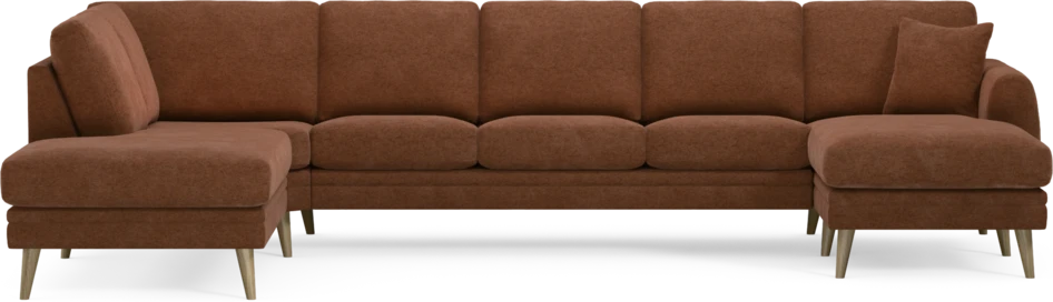 Eden - 3-sits soffa med divan vänster och schäslong höger - Orange