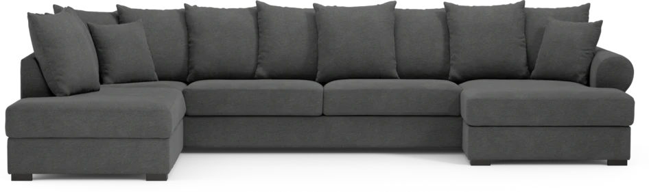 Town - 3-sits soffa med divan vänster och schäslong höger - Grå