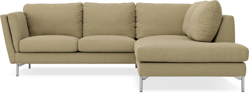 Madison - 2-sits soffa med divan höger - Gul