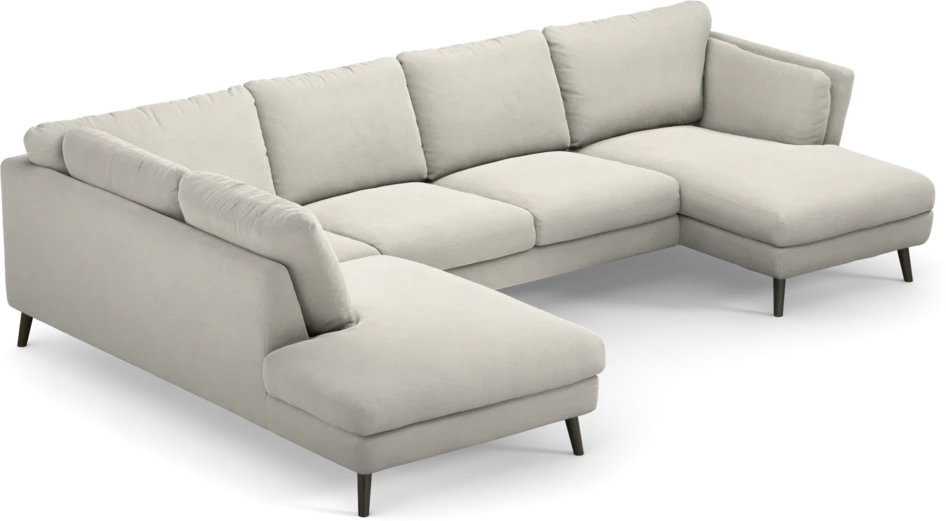 Madison - 2-sits soffa med divan vänster och schäslong höger - Vit