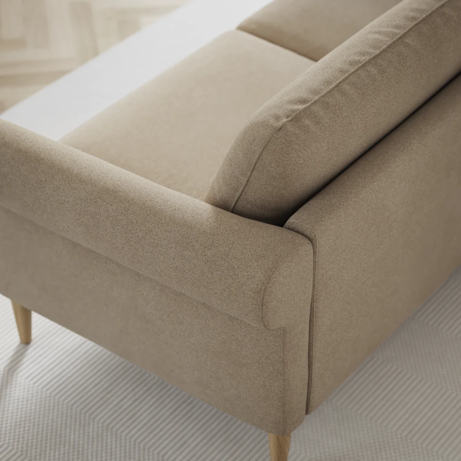 Bridge - 3-sits soffa med schäslong vänster och divan höger - Beige