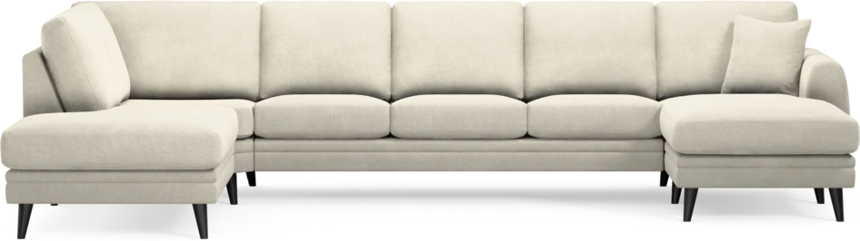 Eden - 3-sits soffa med divan vänster och schäslong höger - Vit